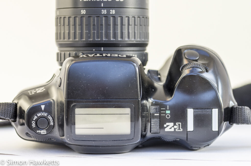 pentax z 1 35mm autofocus slr showing top view of camera