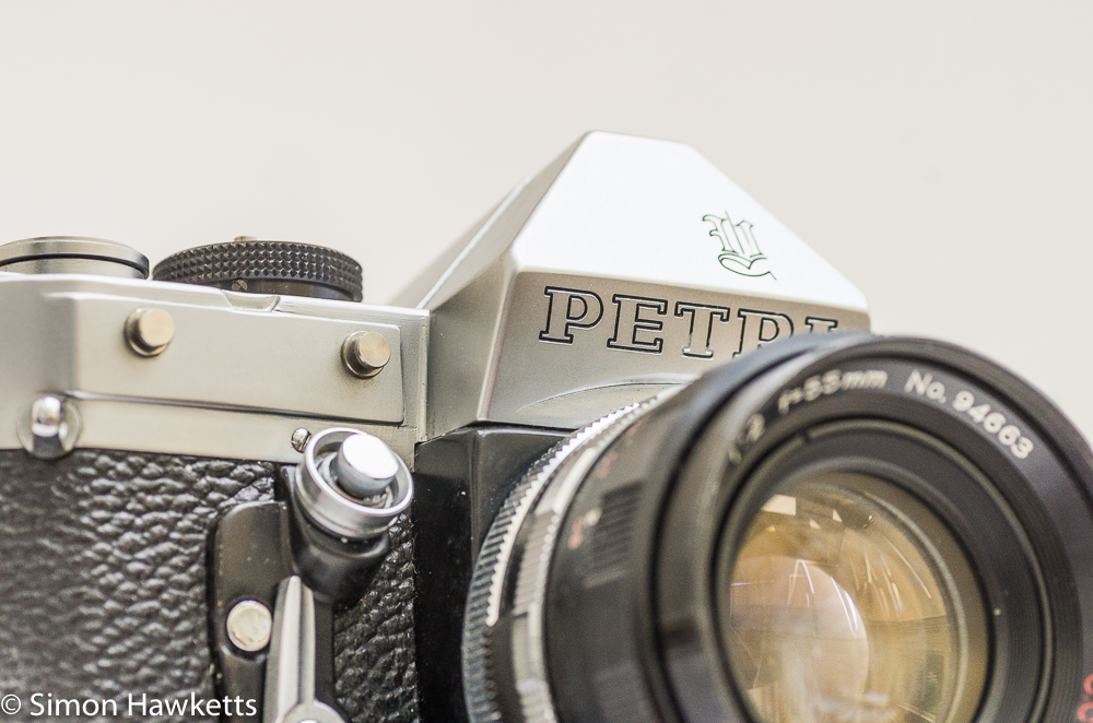 Petri Penta V6 35mm camera - front view with Petri lens
