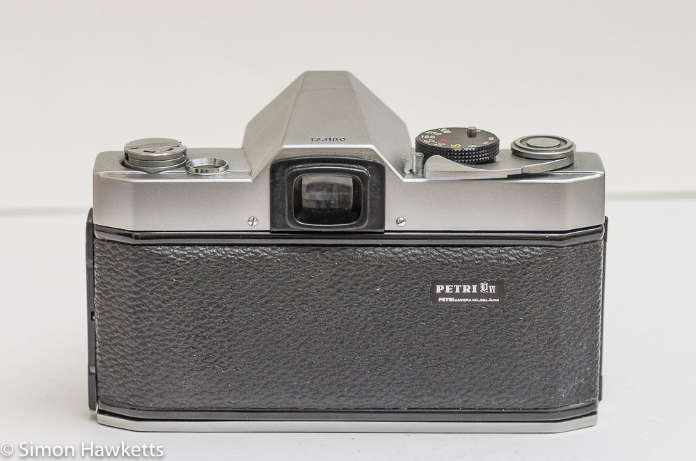 Petri Penta V6 35mm camera - rear view showing the viewfinder