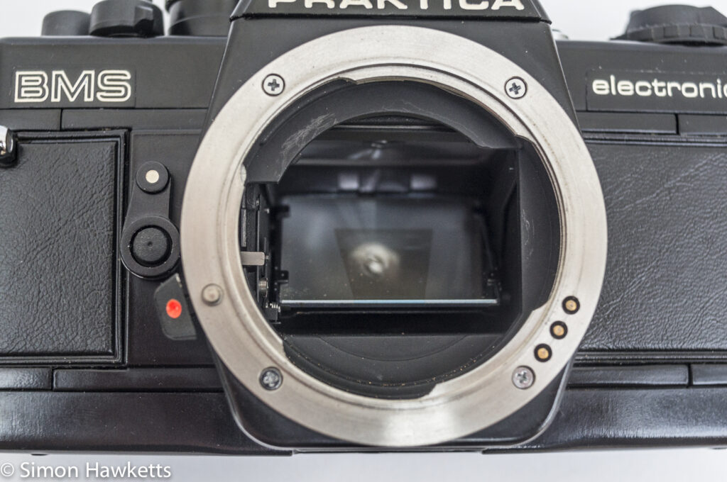 praktica bms 35mm slr showing the praktica pb lens mount