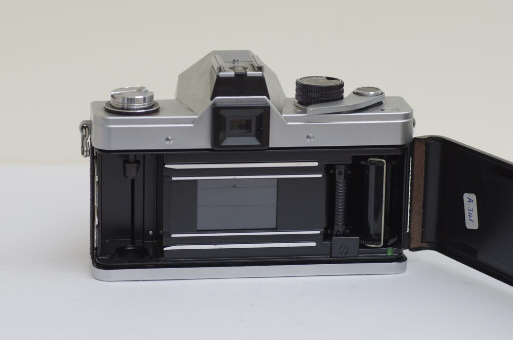 Praktica LTL 35mm SLR showing film chamber