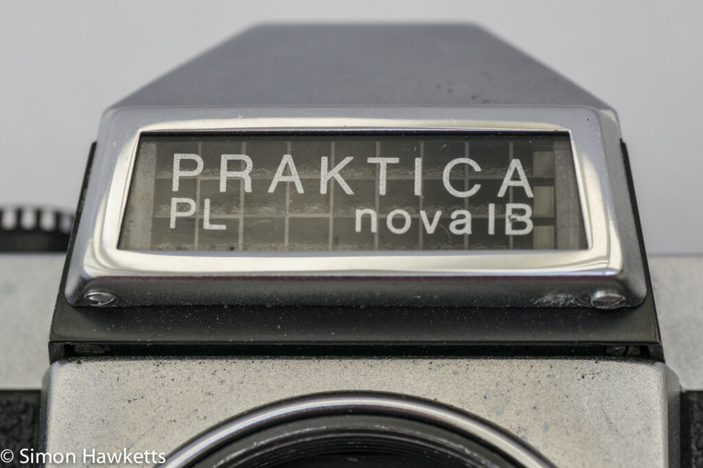 Praktica Nova 1B 35mm slr showing selenium cell for the light meter
