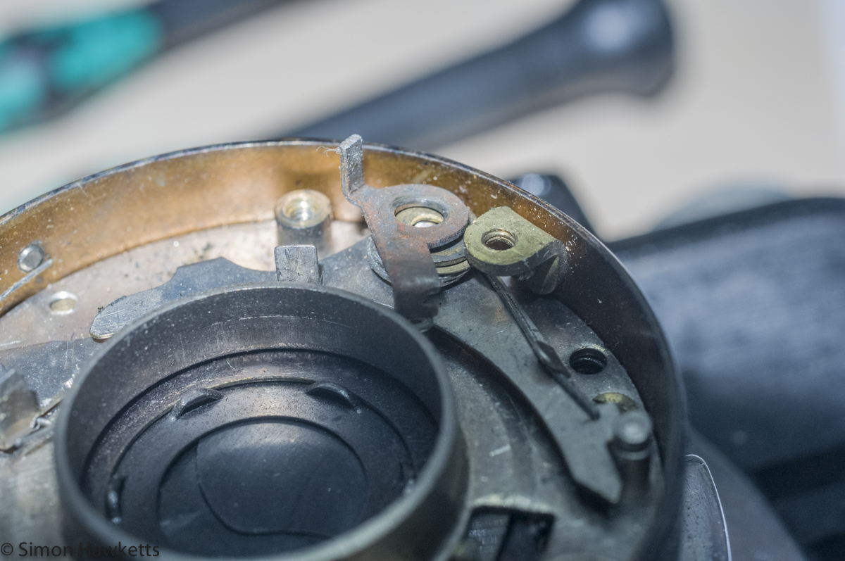 Servicing the Argus A2F - Removed screw from main lever assembly