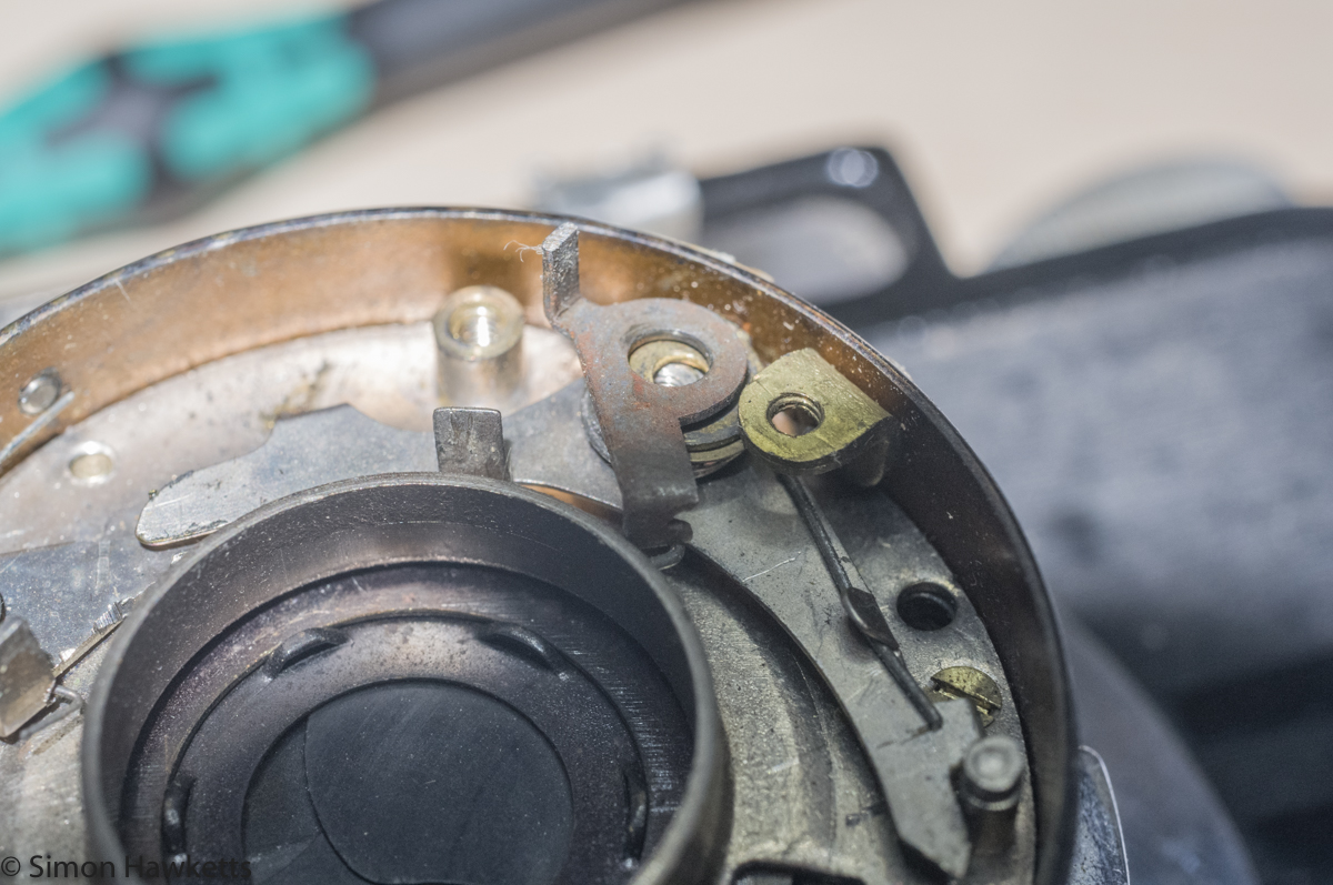 Servicing the Argus A2F - Removed screw from main lever assembly