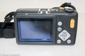 Ricoh G600 ruggedised compact camera - rear view