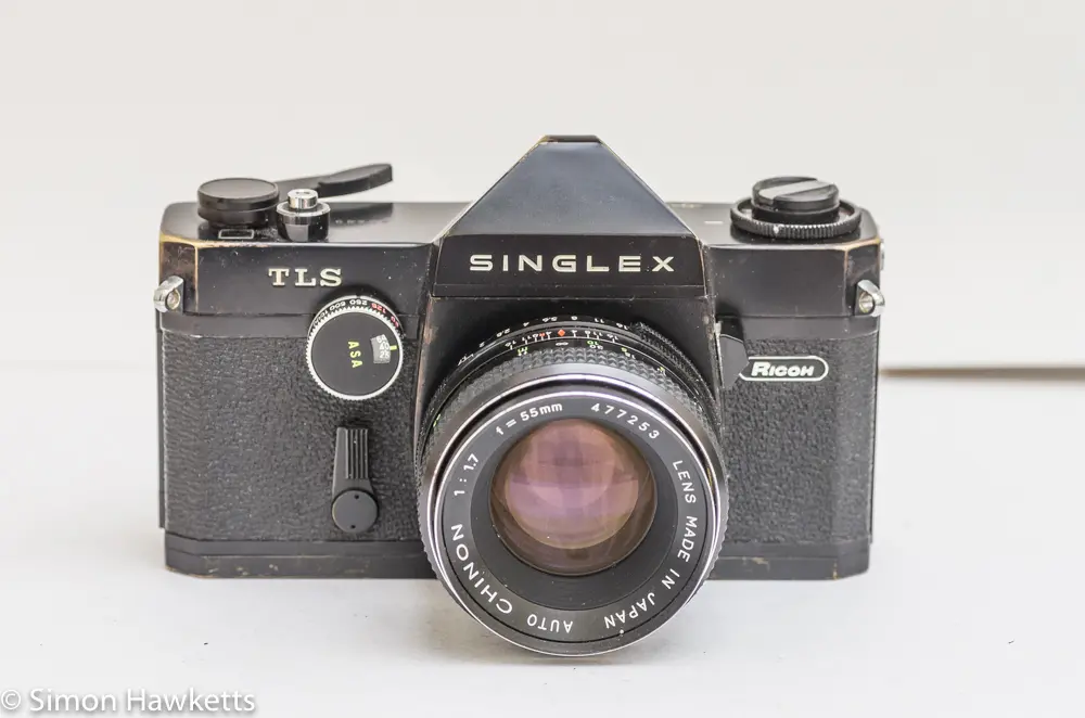 Ricoh Singlex TLS 35mm single lens reflex camera front view
