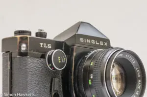 Ricoh Singlex TLS 35mm single lens reflex camera with chinon 55mm f/1.7 lens