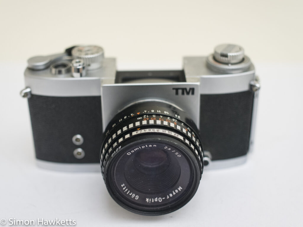 soligor tm 35mm slr camera showing viewfinder removed