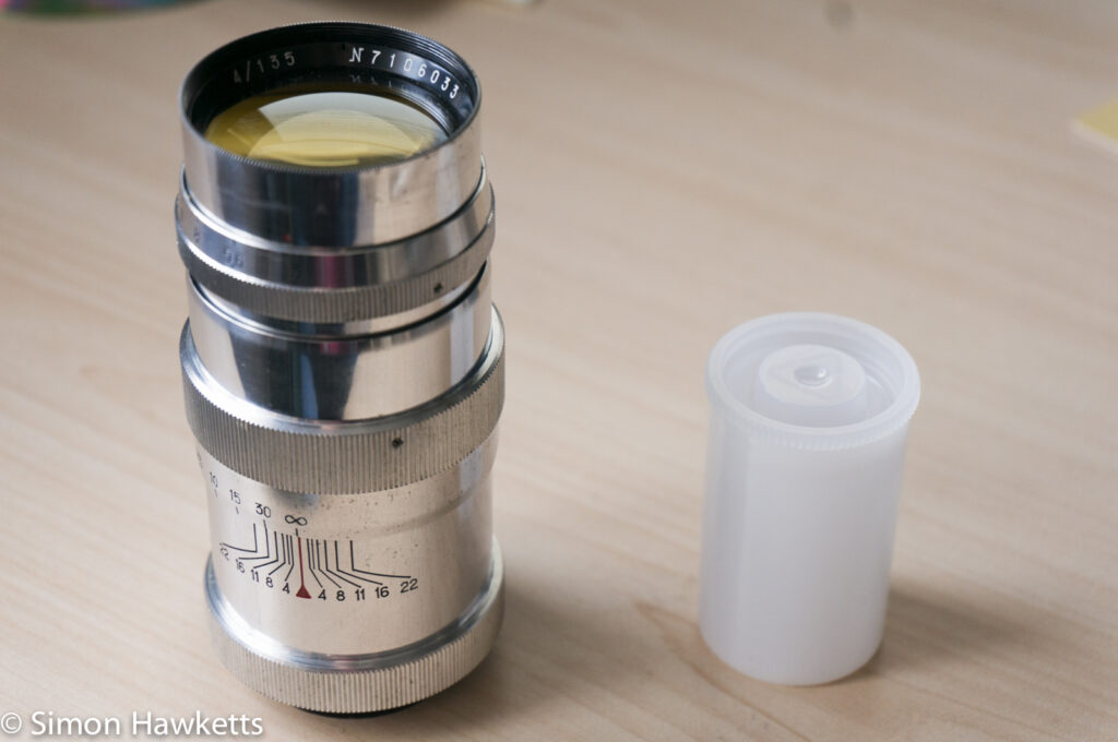 Jupiter 11 size comparison with film canister