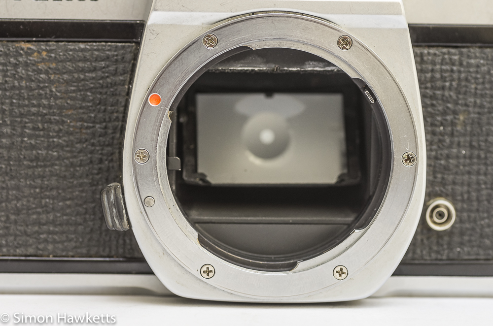 The K lens mount on the Pentax K1000