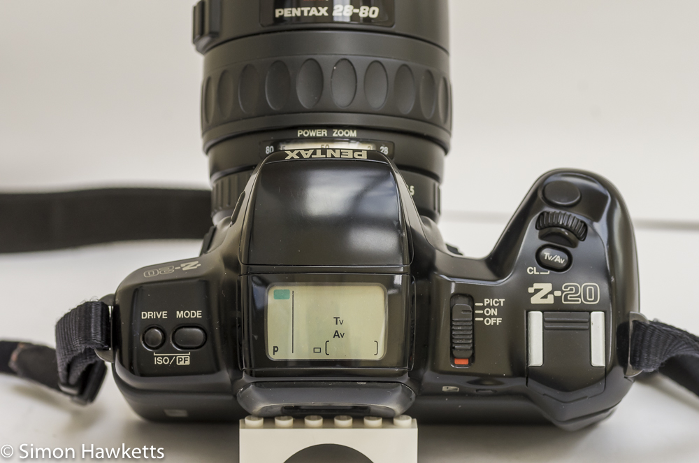top control layout of the pentax z 20