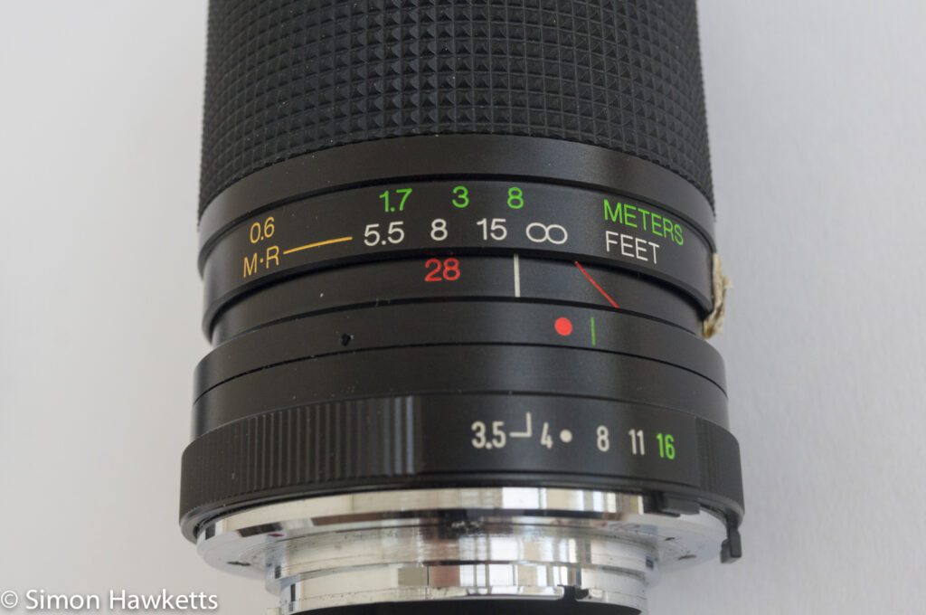 vivitar 28 85mm f 3 5 4 5 mc macro focusing zoom aperture and focus adjust
