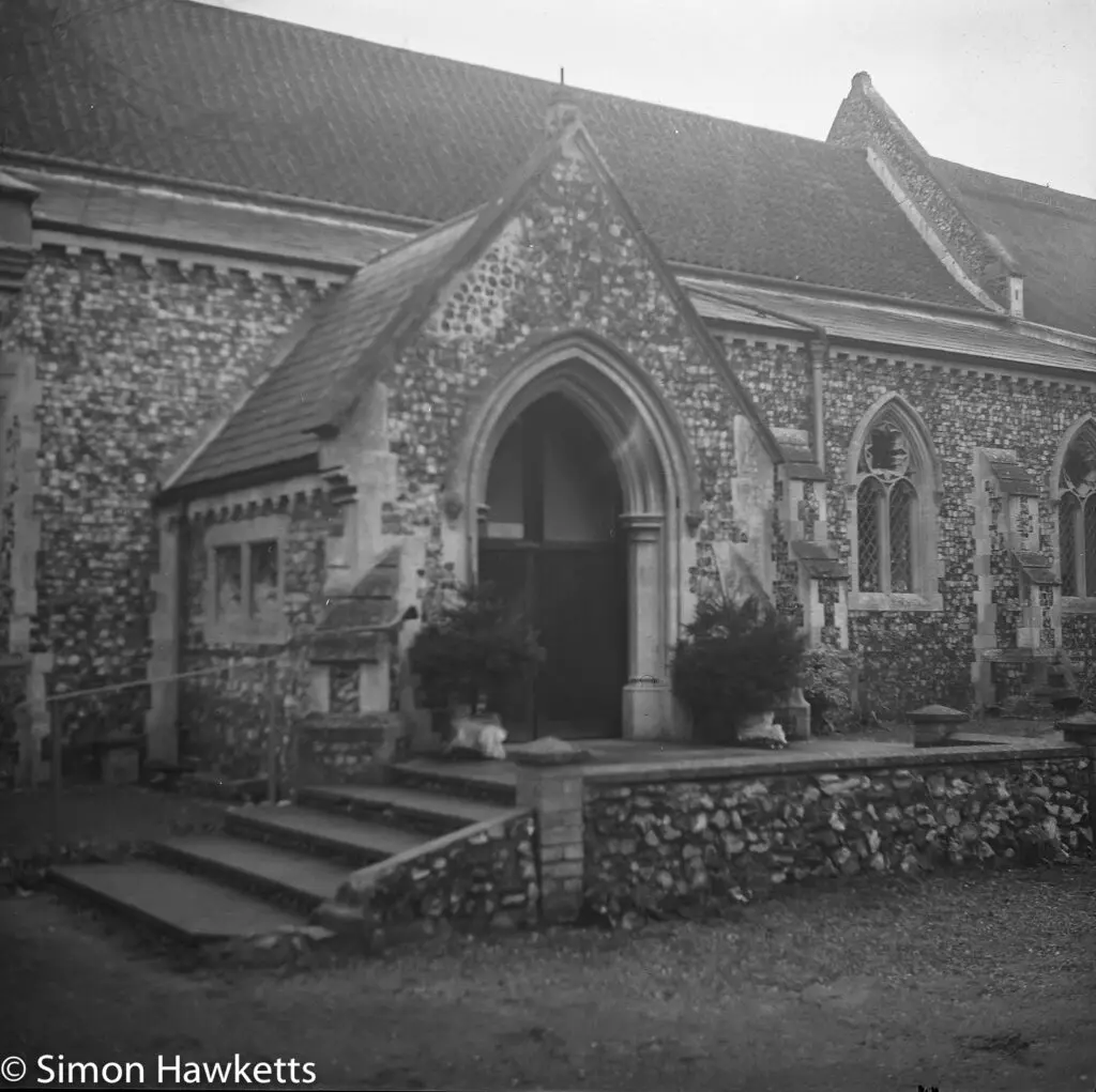 Voigtlander bessa 66 sample picture - The church entrance in Teverham near Norwich