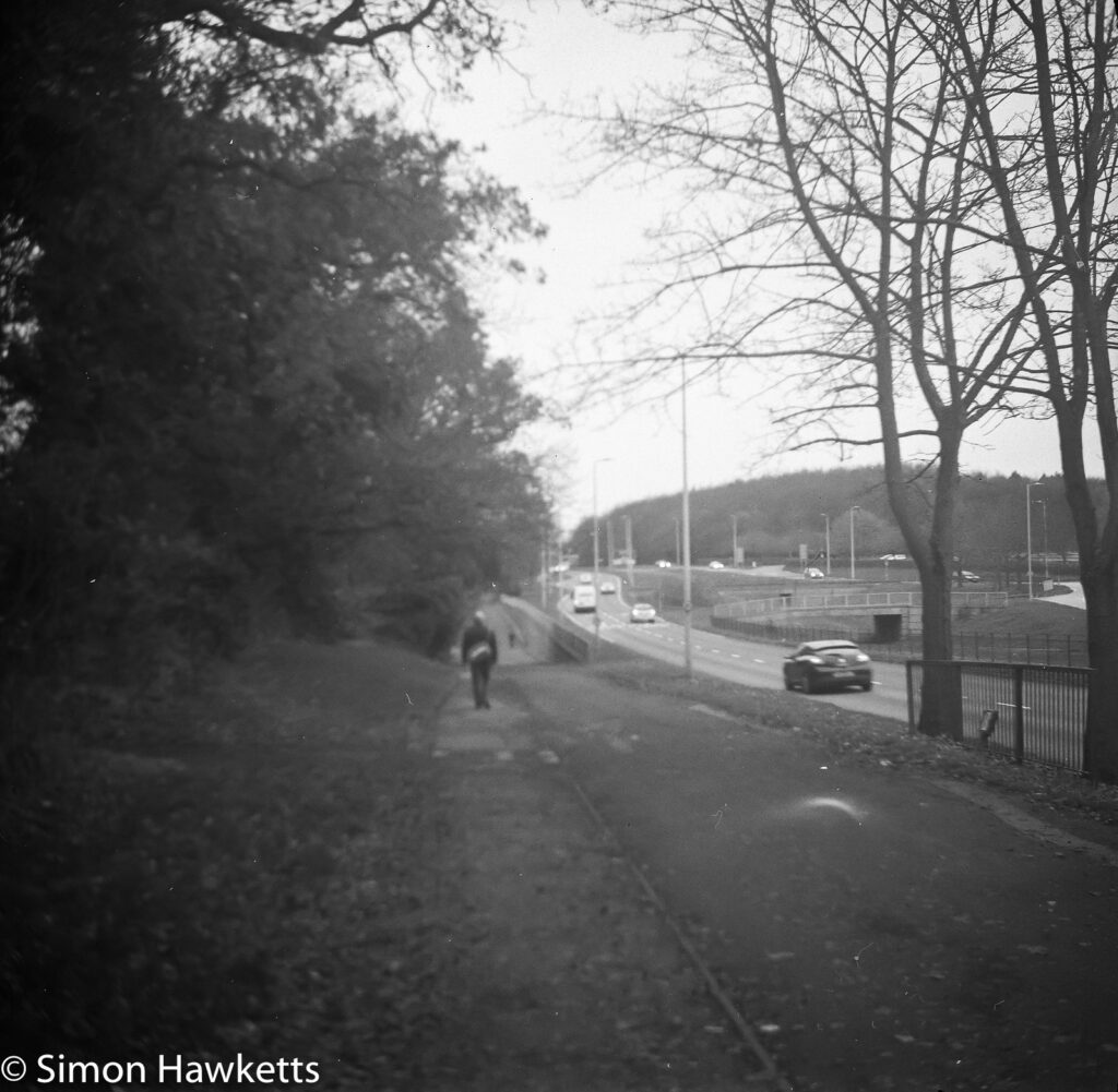 Voigtlander bessa 66 sample picture - The cycle path by the football ground in Stevenage