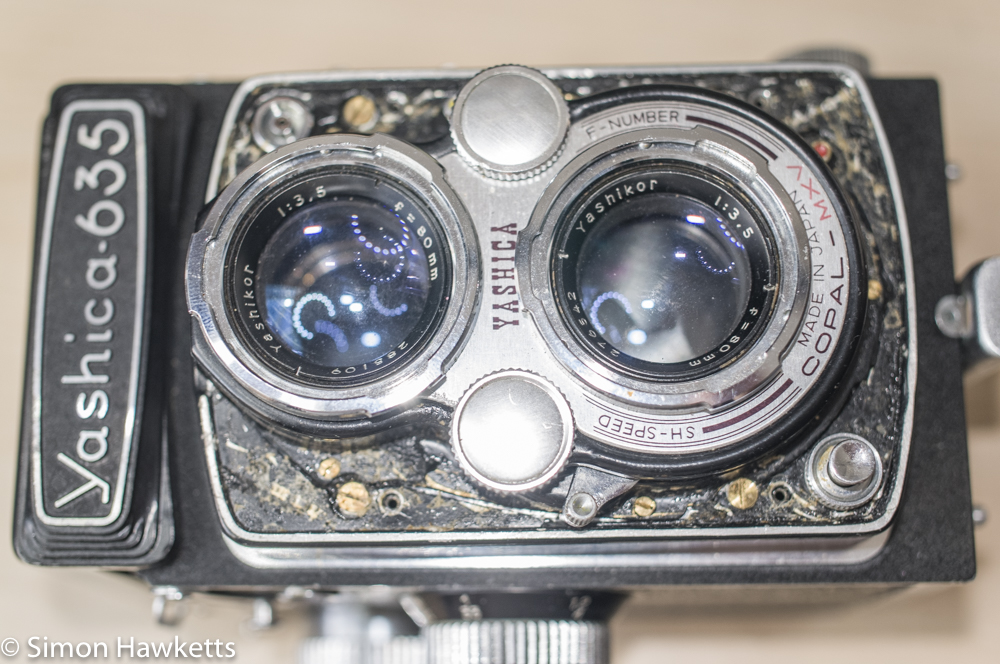 yashica 635 shutter removal 3
