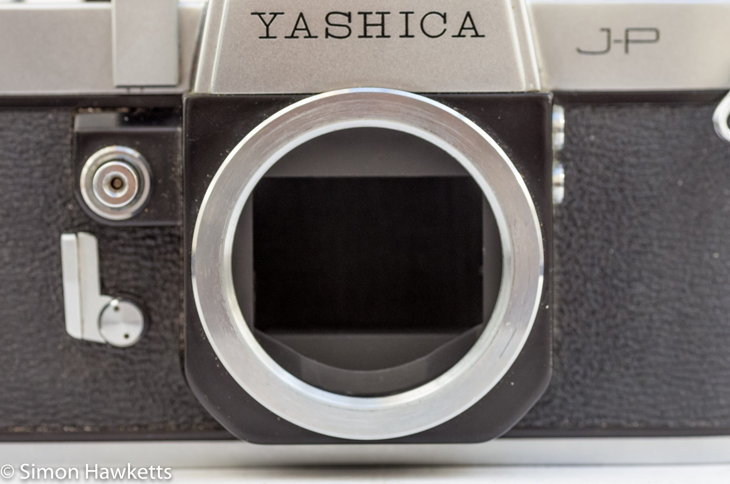 Yashica J-P 35mm slr camera - front view without lens fitted