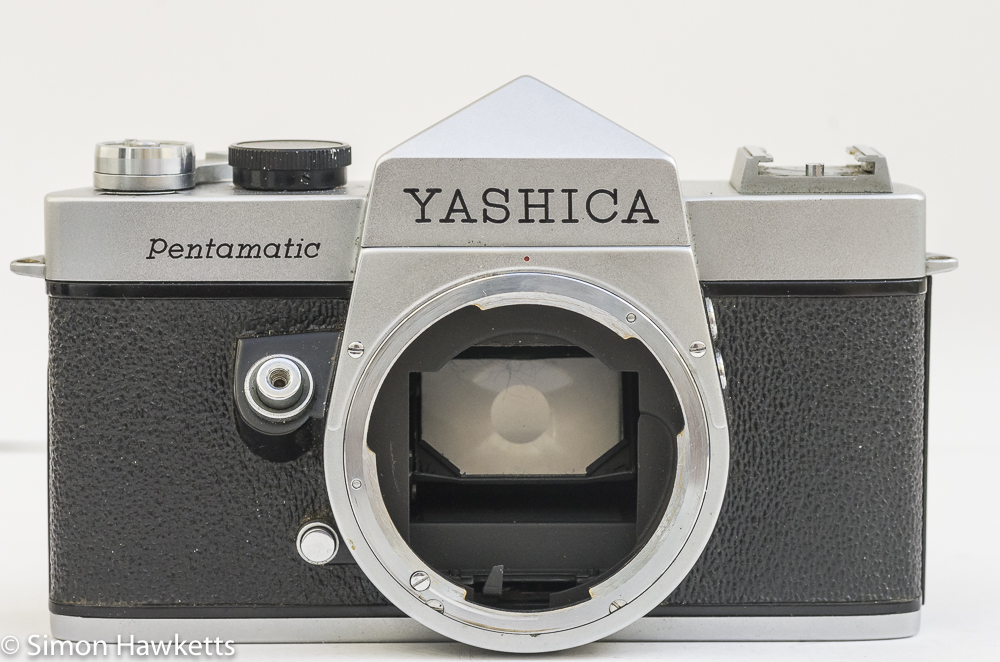 Yashica Pentamatic 35mm slr front view without lens fitted