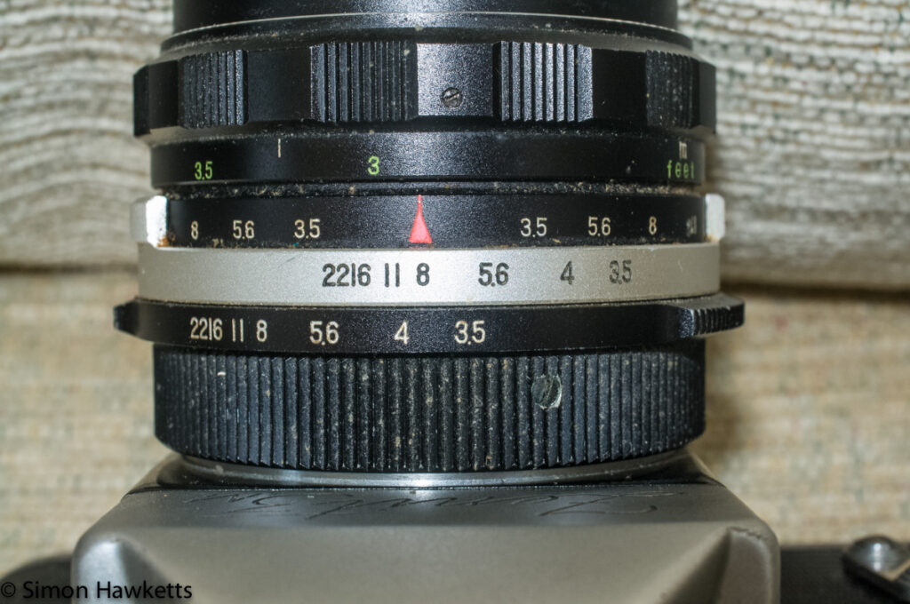 A picture of the Soligor 35mm f/3.5 pre-set lens
