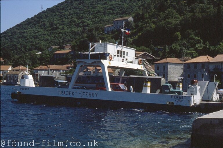 Perast ferry in Montenegro - June 1989