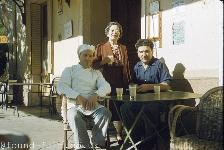 A group at a street cafe