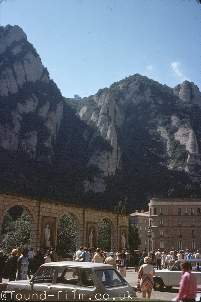 A Historical building by mountains