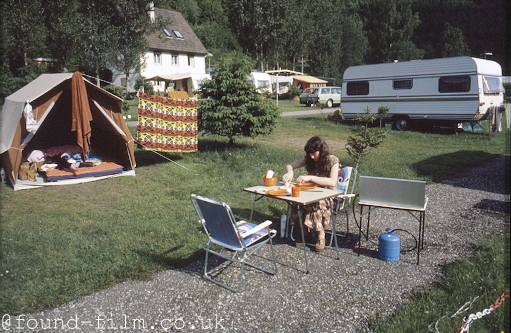 Camping holiday in the 1970s