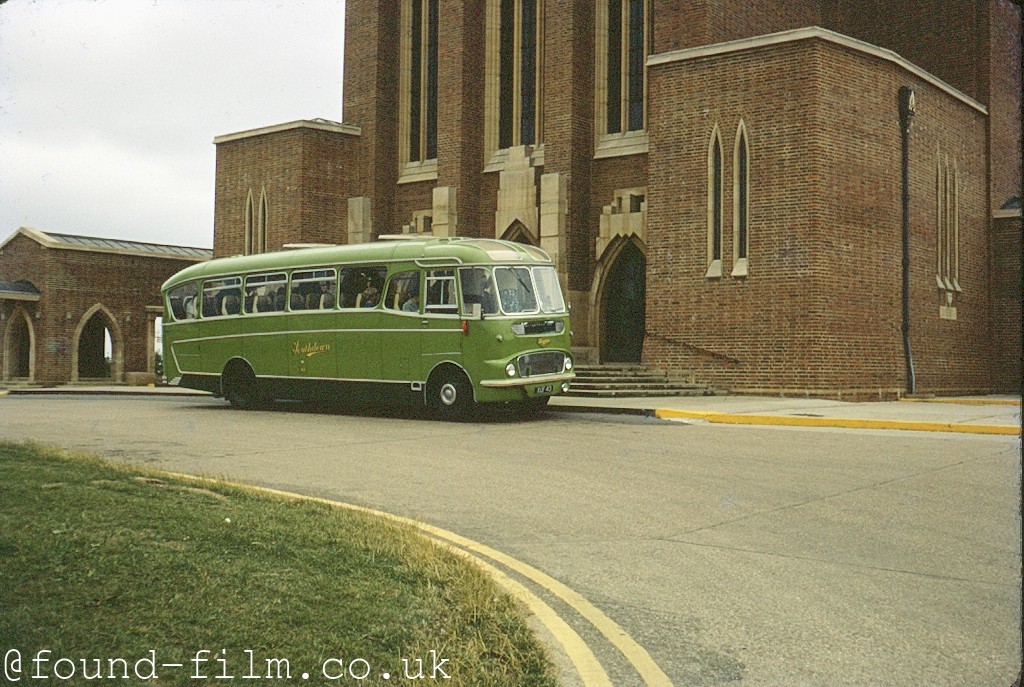 Coach outside Guildford Cathedral