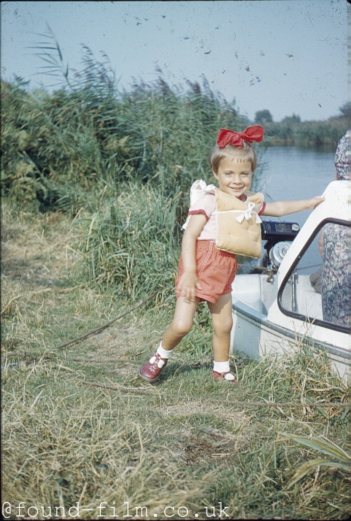Little girl on the Norfolk broads - c1959