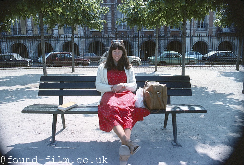 Portrait on a park bench
