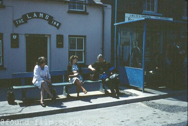 Waiting for a bus by the Lamb Inn