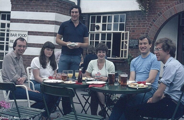 A group of friends enjoying a pub lunch