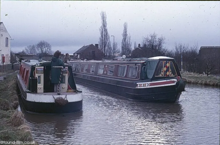 two narrow boats on a canal or river