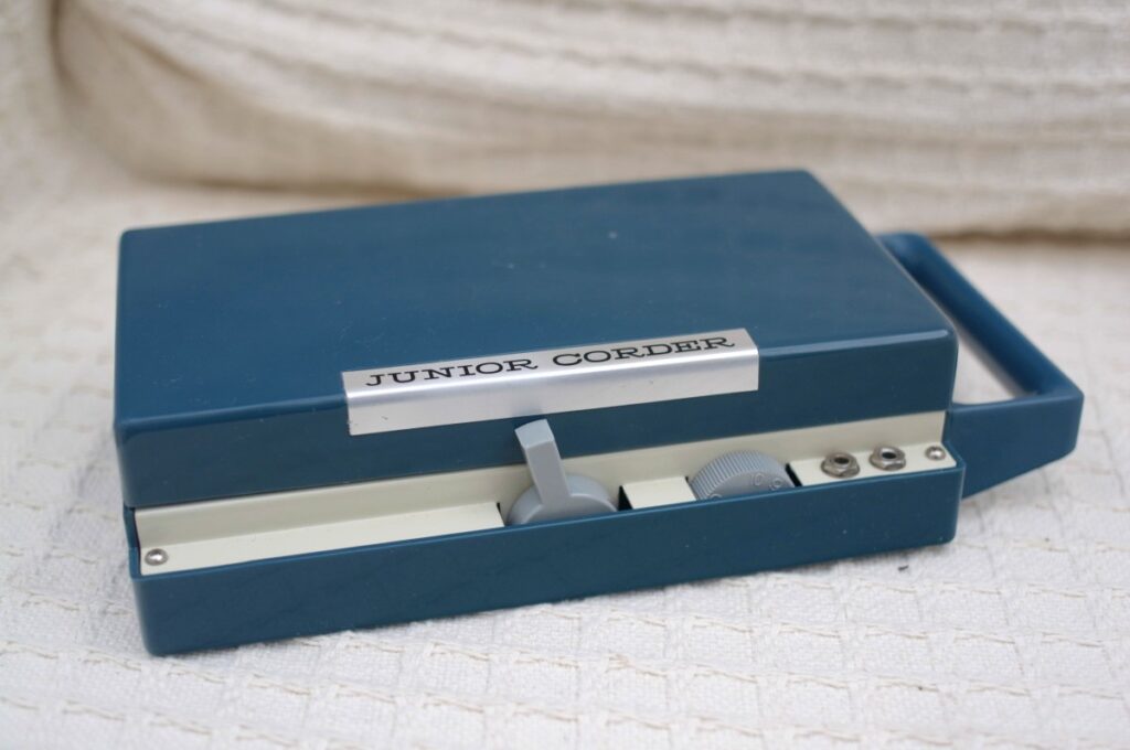 junior corder tape recorder with lid closed