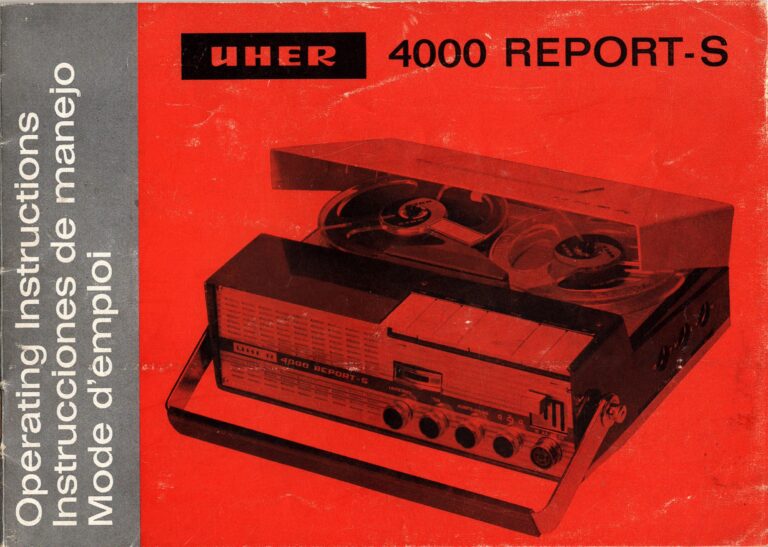 Cover image of the Uher 4000 Report s tape recorder